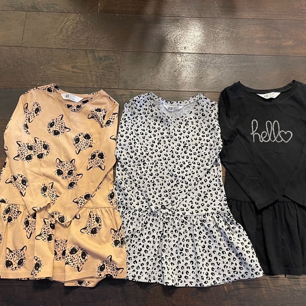 Leopard Print and Black Kids Dress Set